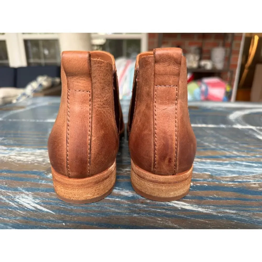 KORK-EASE Chelsea Brown Leather slip on Ankle boot/Shoes, size 8, Like NEW!!